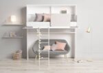 High folding bed with ladder and guard - Image 2