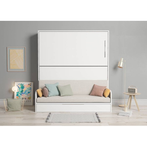 Horizontal folding bunk bed 90 x 190 cm with trundle bed
