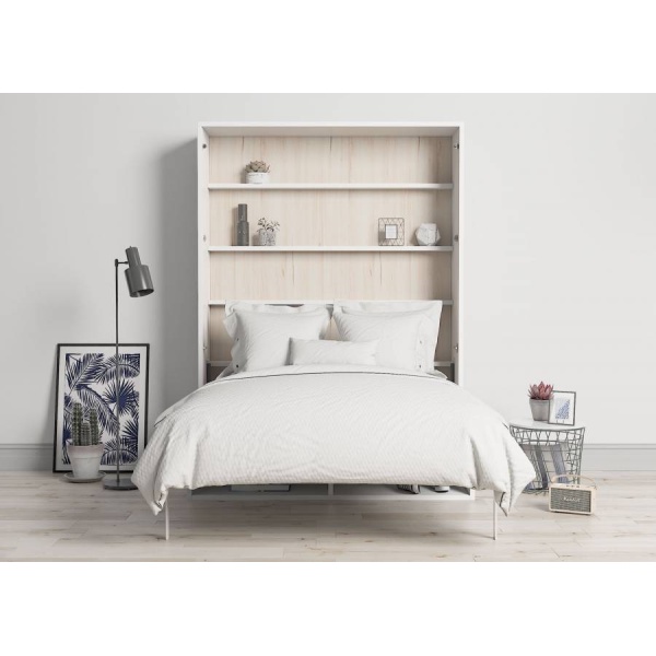 Vertical double folding bed with sofa 150 x 190 cm