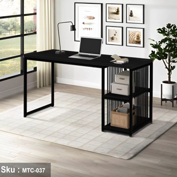 Melamine wood desk - MTC-037 - 75cmX140cm - black color