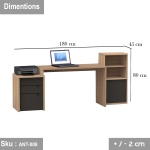 Roland Mdf Wood Desk - Image 3
