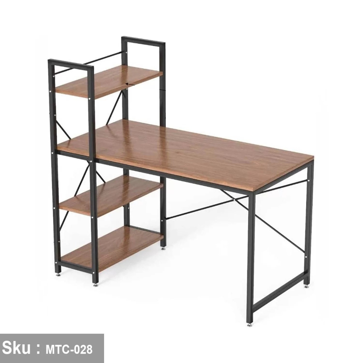 Melamine Wood Desk - MTC-028 - 120cmX120cm - Brown - Image 3