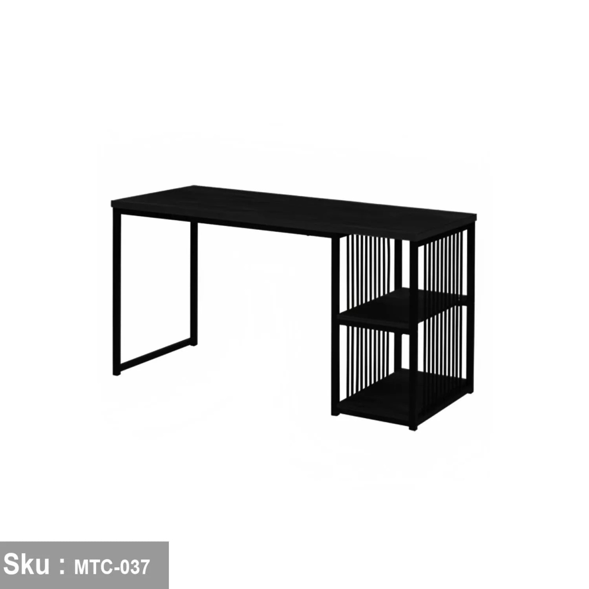 Melamine wood desk - MTC-037 - 75cmX140cm - black color - Image 3