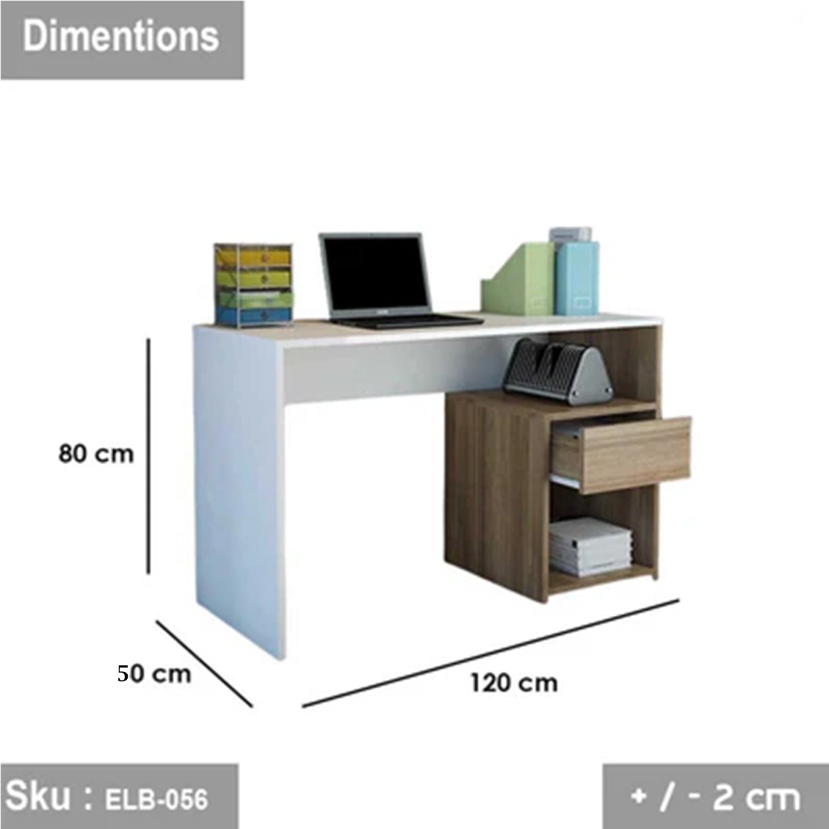 Lonzana office 120 * 80 MDF wood Spanish - Image 3