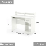 Treated Spanish MDF wood desk - OFS-035 - Image 3