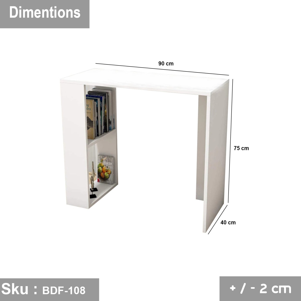 High quality MDF wood desk 40X90cm-BDF-108 - Image 3