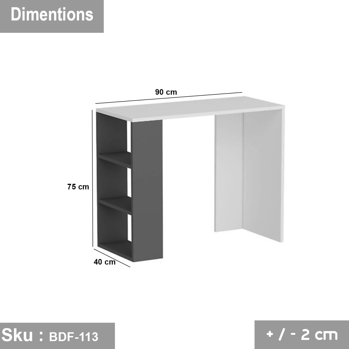 High quality MDF wood desk 40X90cm-BDF-113 - Image 3