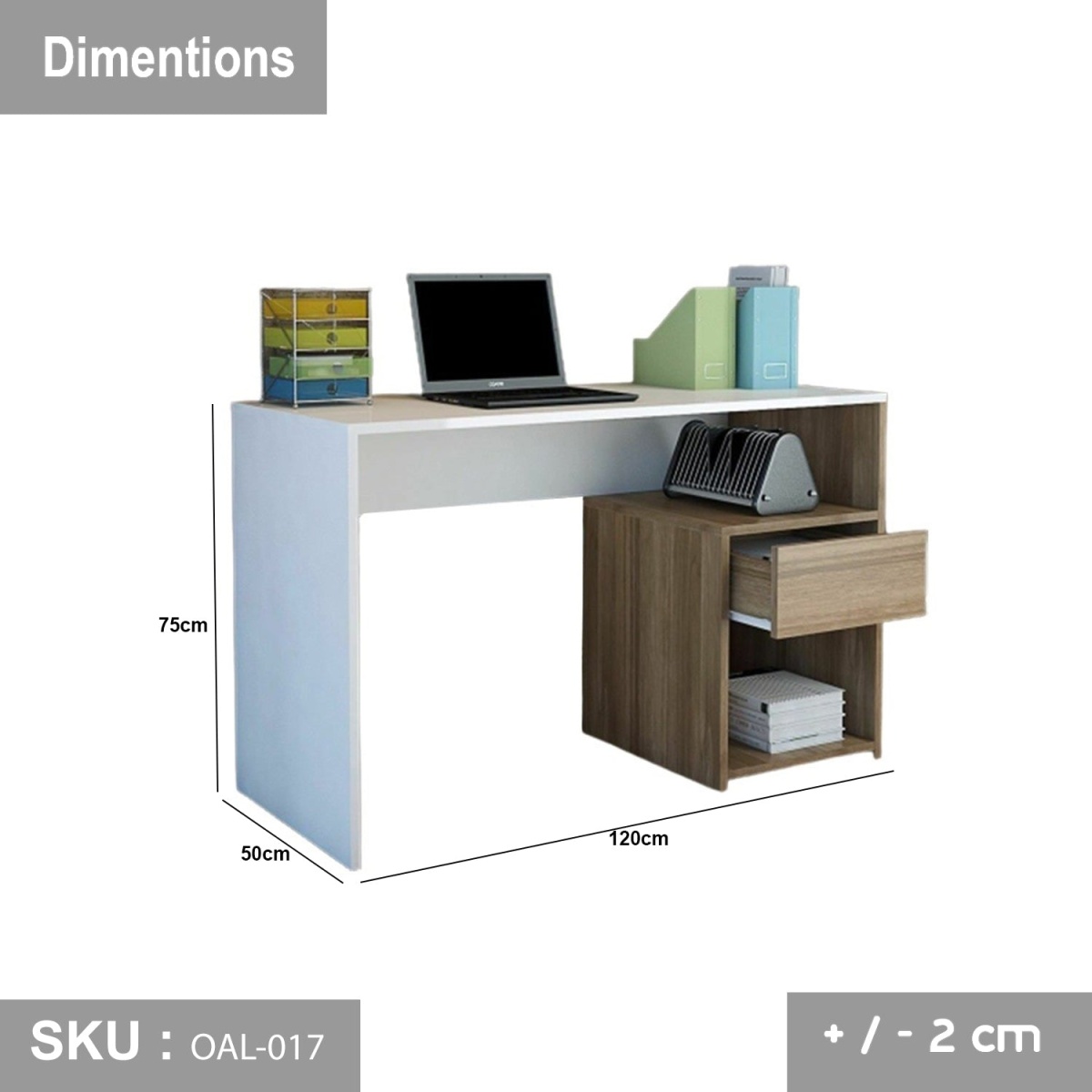 High-quality MDF wooden desk - OAL-017 - Image 3