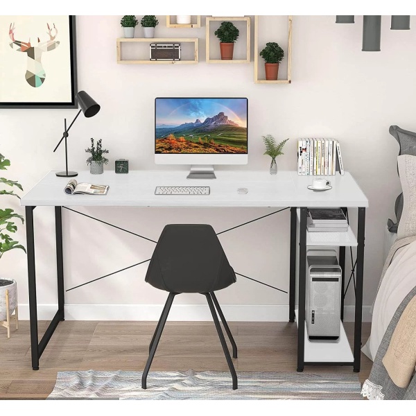 Melamine wood desk - MTC-006 - 120cmX90cm - White color