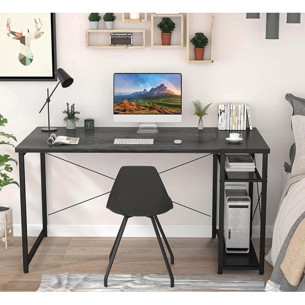 Melamine wood desk - MTC-007 - 120cmX90cm - black color
