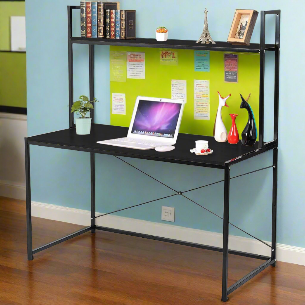 Melamine wood desk - MTC-017 - 120cmX140cm - black color - Image 1