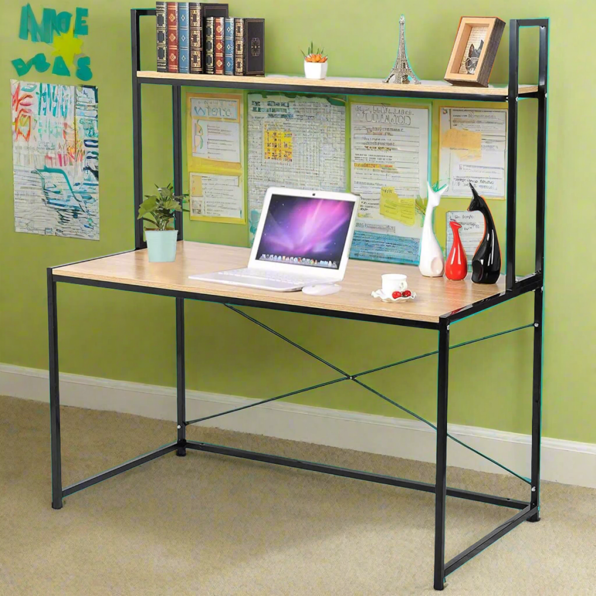 Melamine Wood Desk - MTC-019 - 120cmX140cm - Beige Color - Image 1