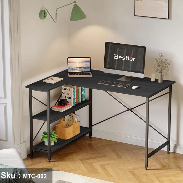 Melamine wood desk - MTC-002 - 120cmX90cm - black color