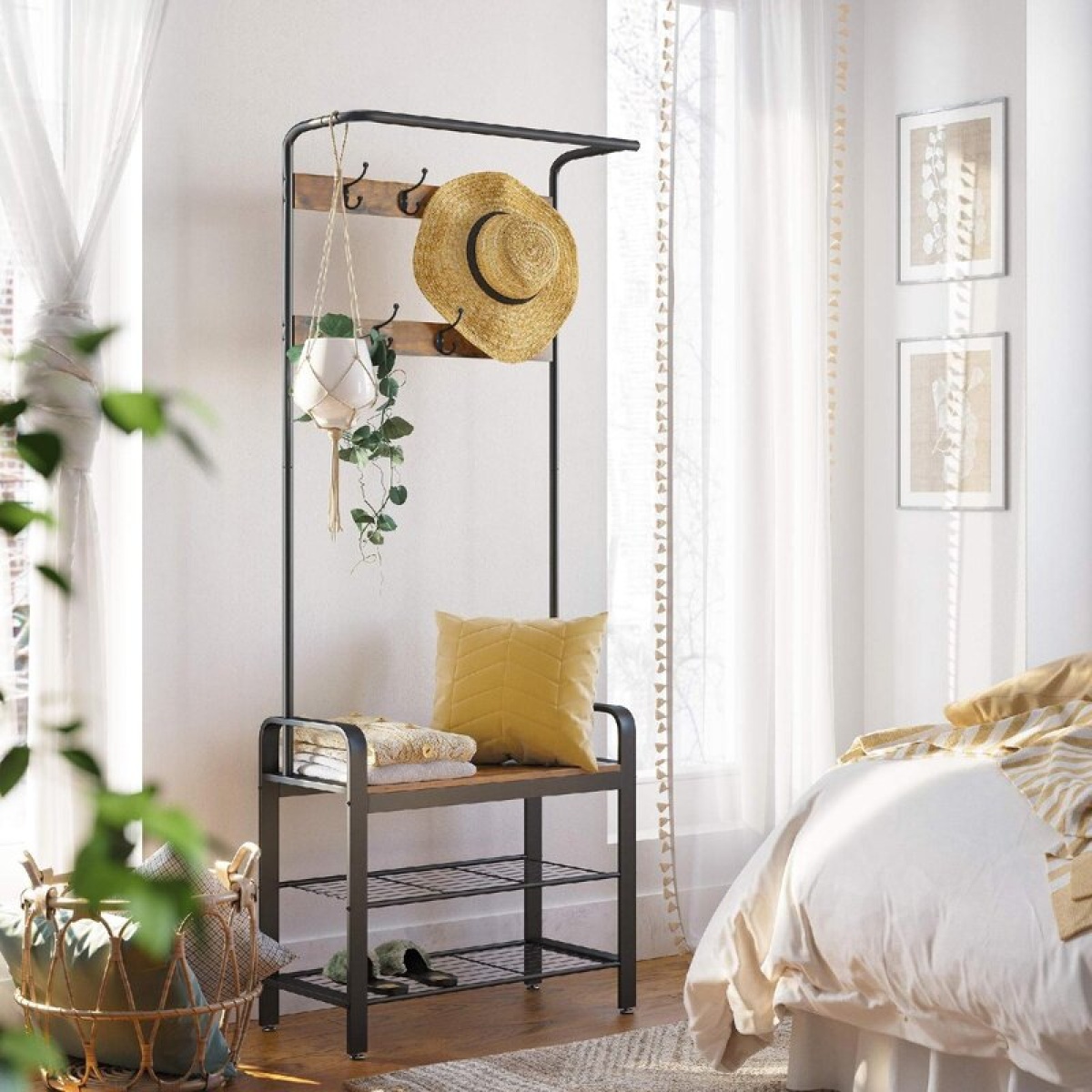 Metado Metal Clothes Rack | Black - Image 3