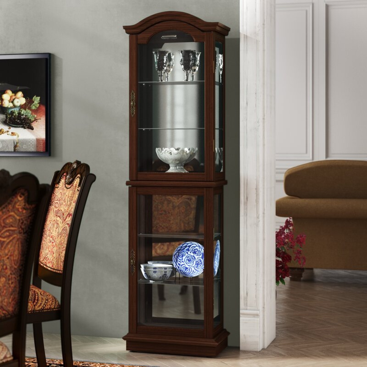 Ping Lighted Curio Cabinet - Image 1