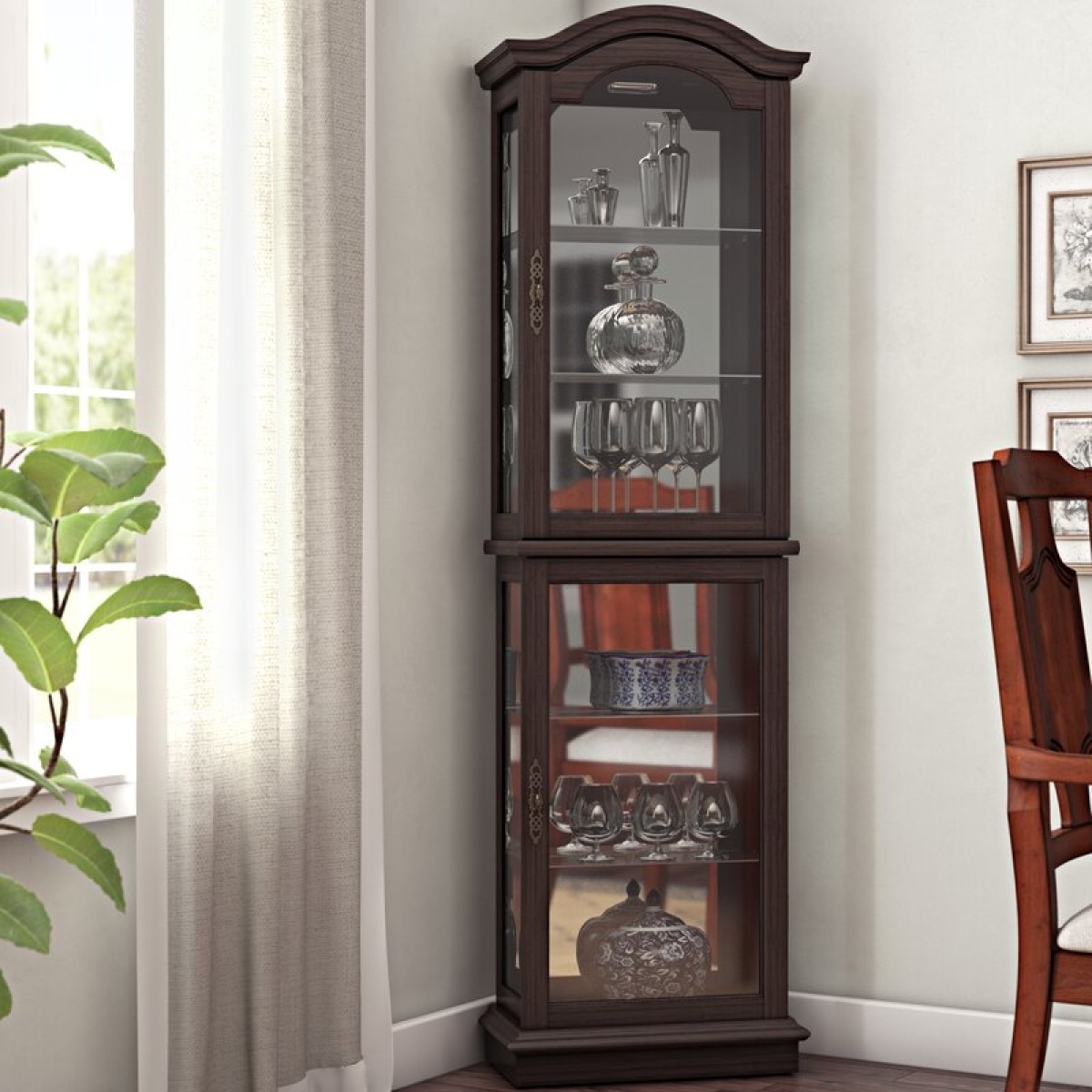 Ping Lighted Curio Cabinet - Image 2