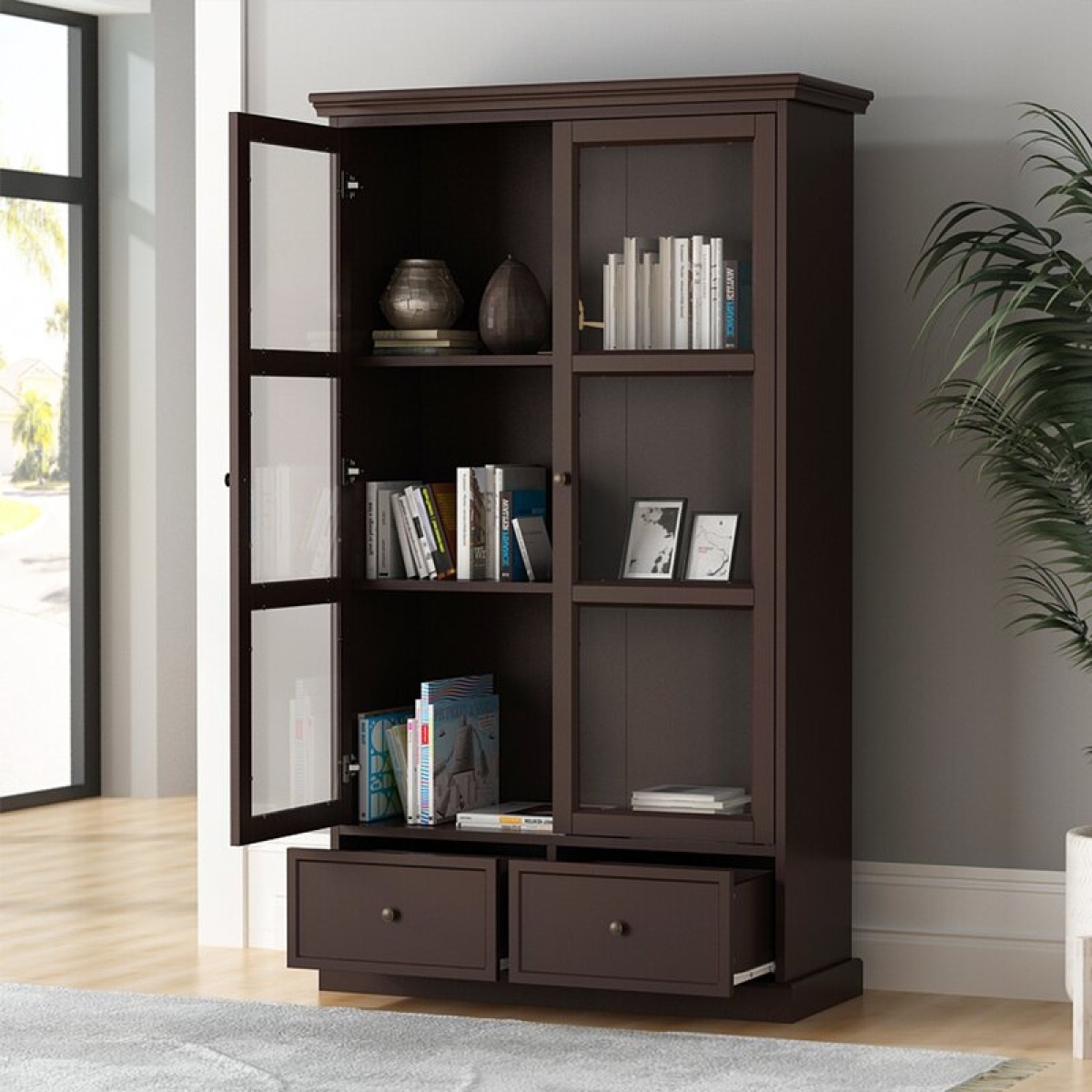 Cabinet With Glass Doors - Image 3