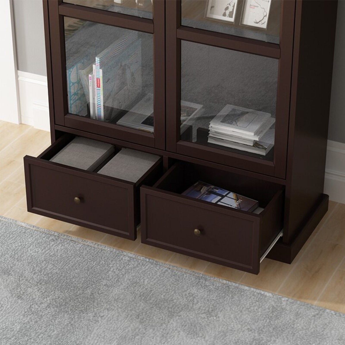 Cabinet With Glass Doors - Image 4