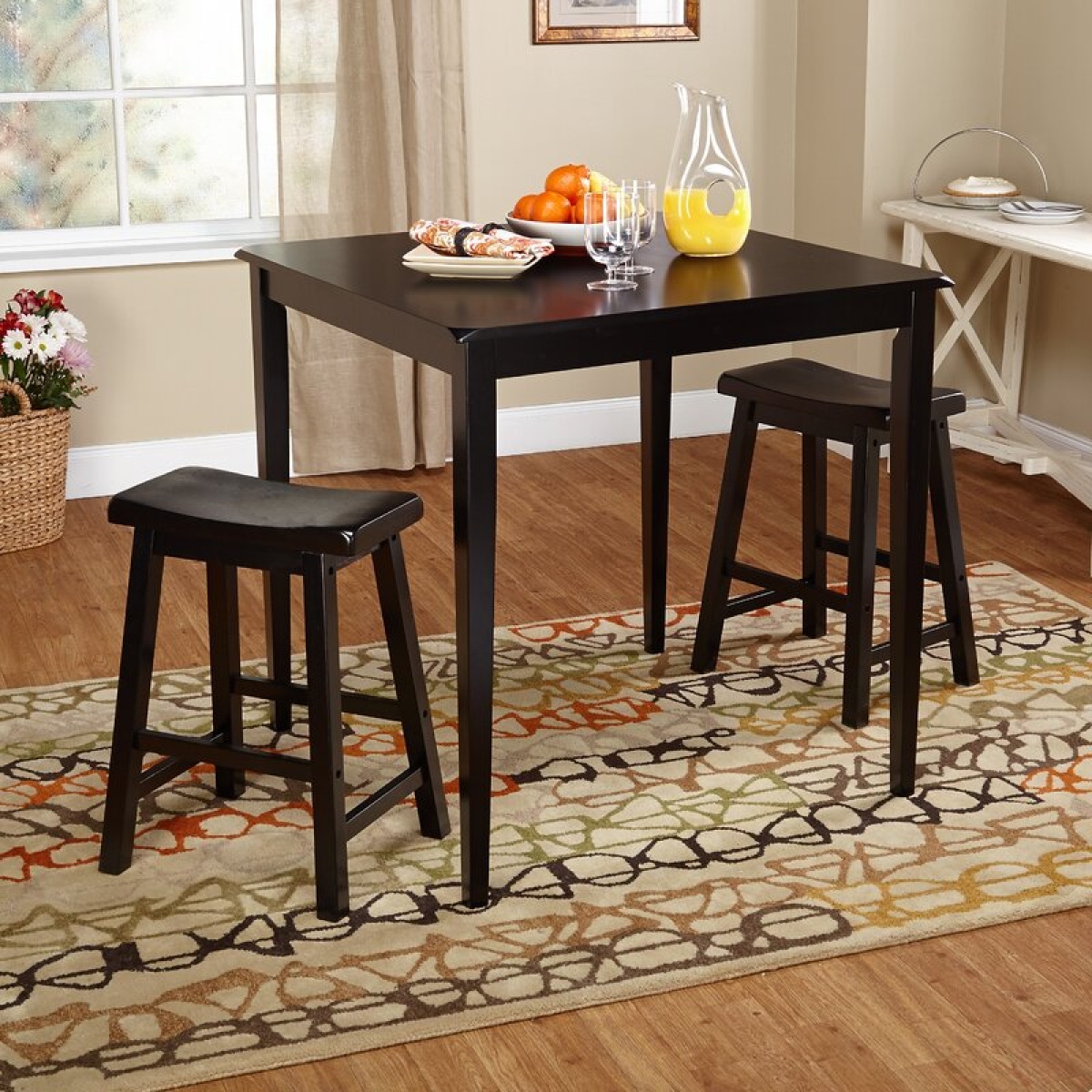 Clio Counter Height Rubberwood Solid Wood Dining Set - Image 1