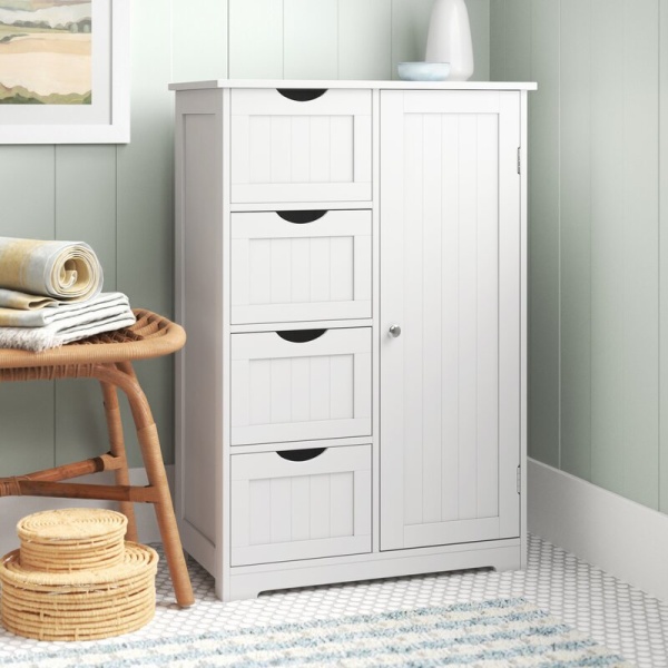Manske With Free-Standing Bathroom Cabinet