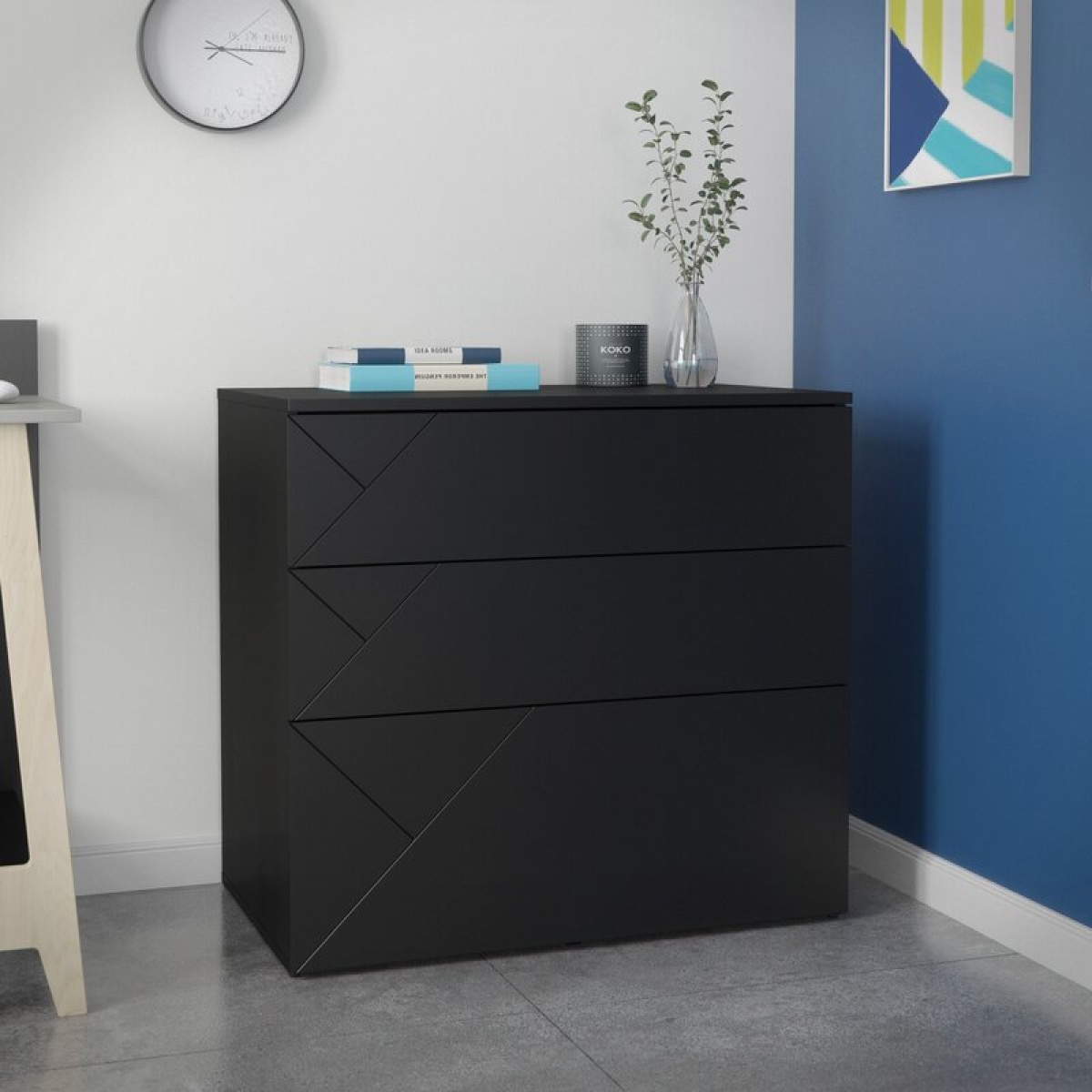 Dalest 3 Drawer Storage And Filing Cabinet - Image 2
