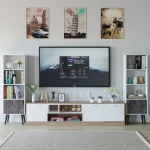 Betal Cube White and Grey Bookcase - Image 3