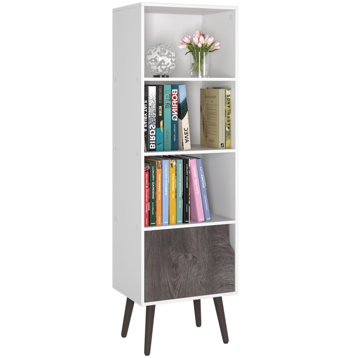 Betal Cube White and Grey Bookcase - Image 4