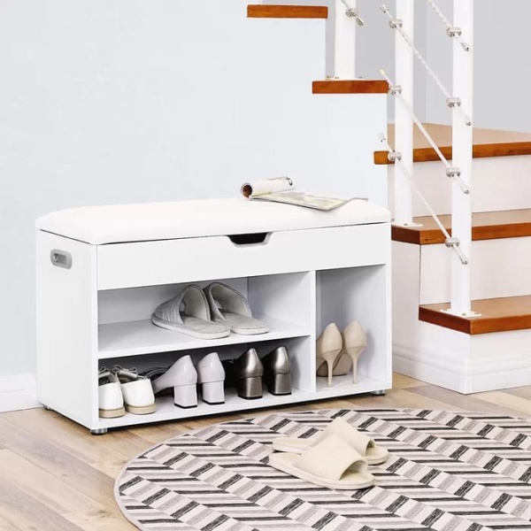 Entryway 8 Pair Shoe Storage Bench