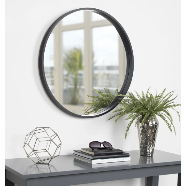 Round Wall Mirror in black