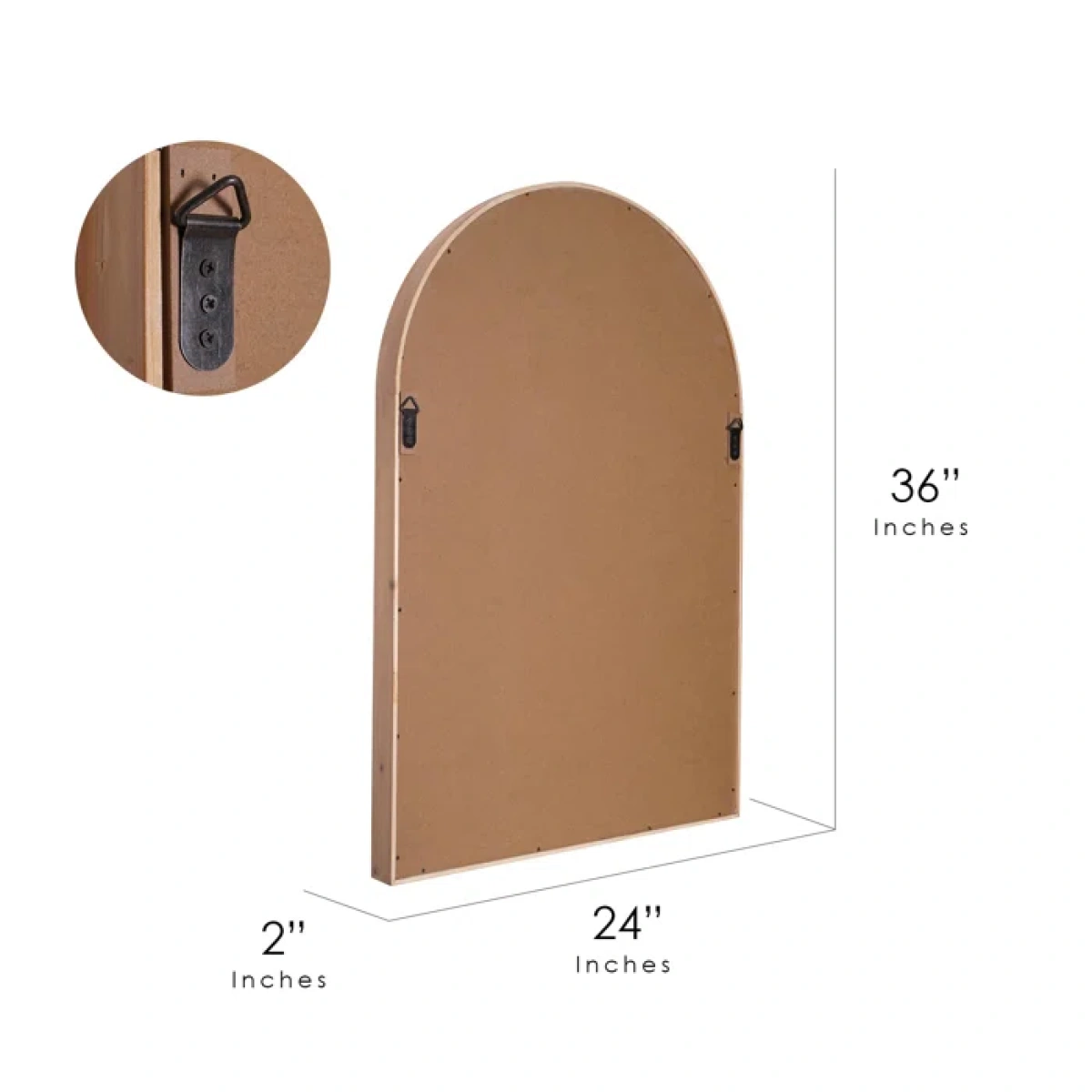 Kurvata Arched Wood Wall Mirror - Image 5