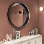 Gravity Round Wood Wall Mirror - Image 2