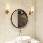Gravity Round Wood Wall Mirror - Image 3