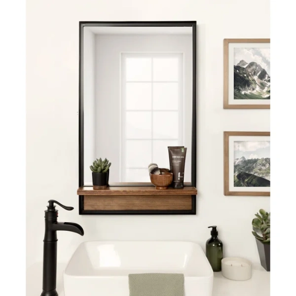 Aphrodite Rectangle Metal Wall Mirror