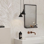 Divis Rectangle Metal Wall Mirror with Shelf - Image 4