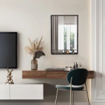 Divis Rectangle Metal Wall Mirror with Shelf - Image 6