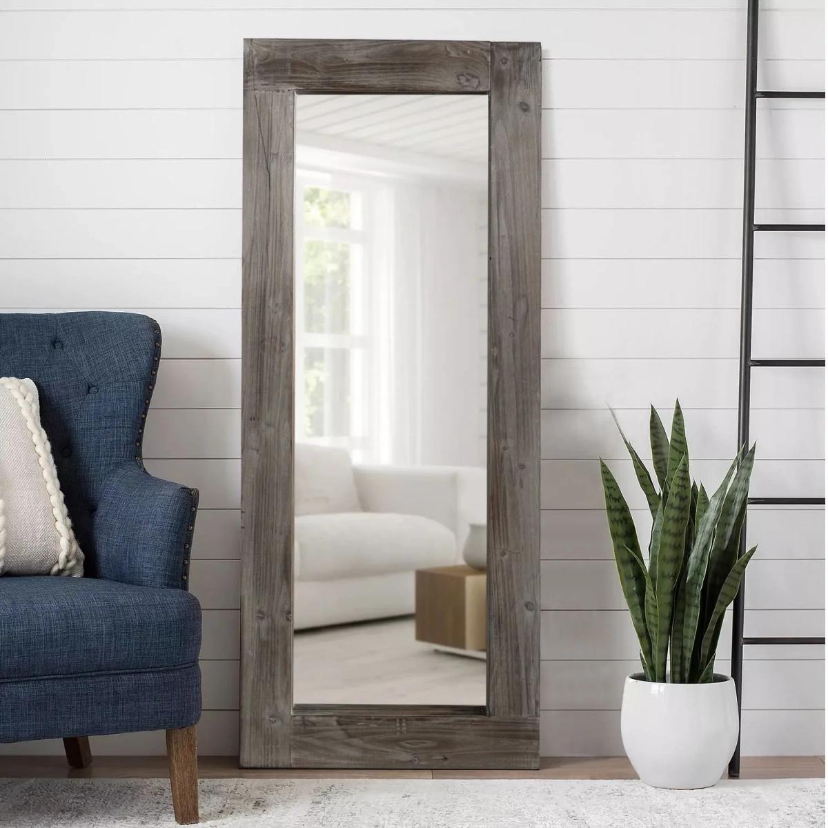 Vanta Rustic Wood Full-Length Mirror - Image 1