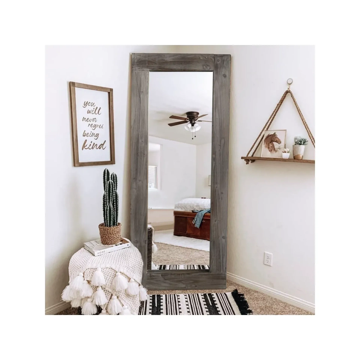 Vanta Rustic Wood Full-Length Mirror - Image 2