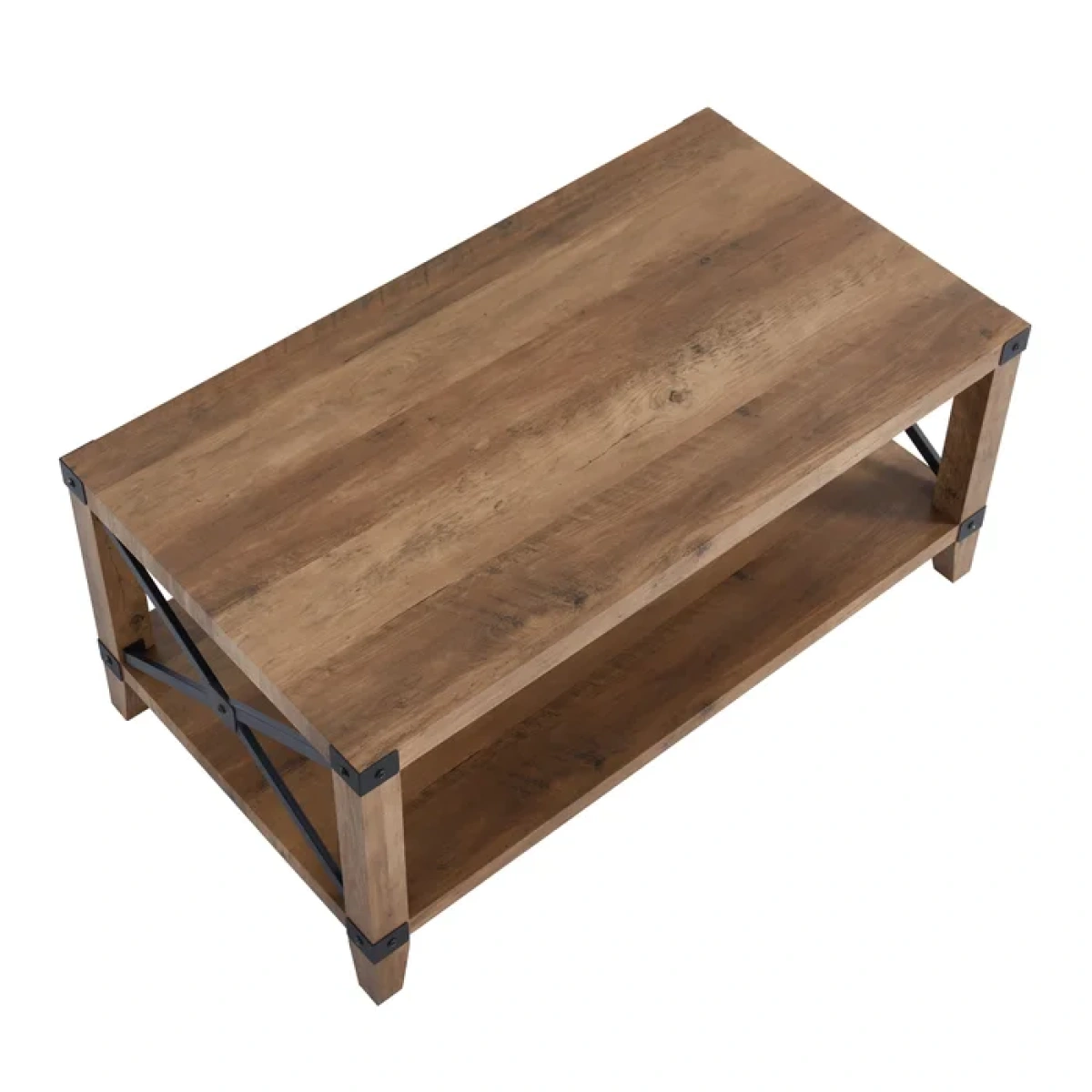 Inled Wood Coffee Table with Storage - Image 3