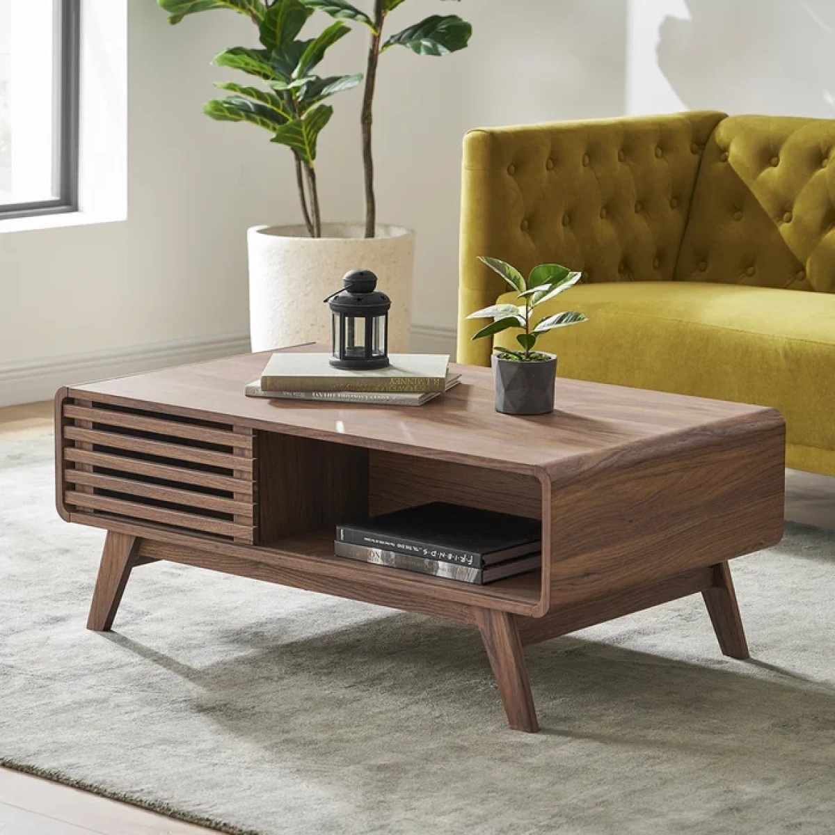 Sitza Wooden Coffee Table with Storage - Image 1