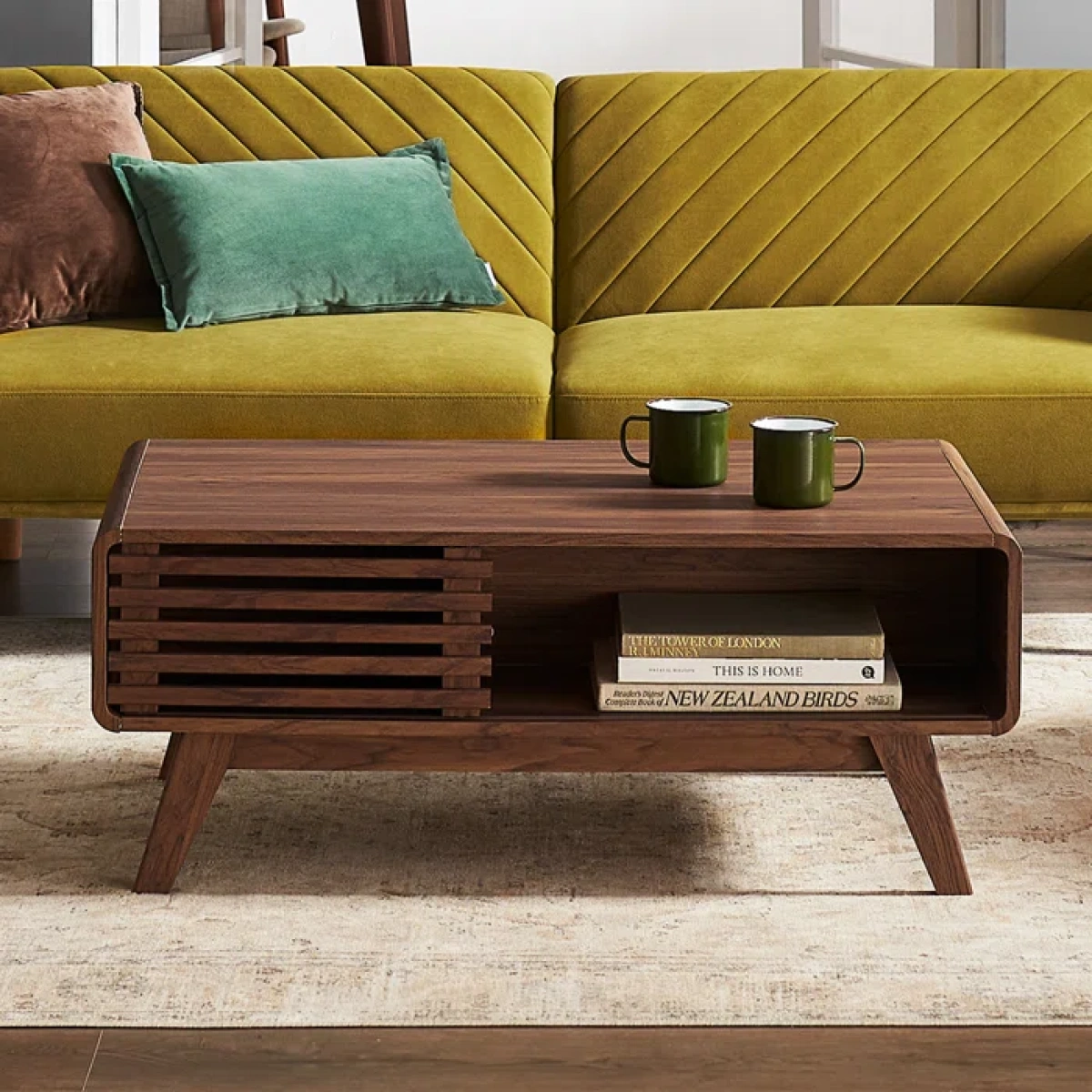 Sitza Wooden Coffee Table with Storage - Image 2