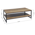 Madera Two Tier Coffee Table with Storage - Image 10