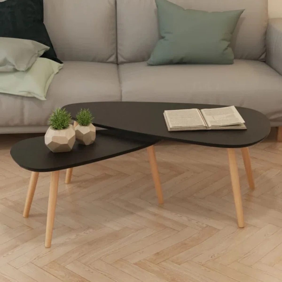 Dubby Oval coffee table - 2 pieces - Image 4