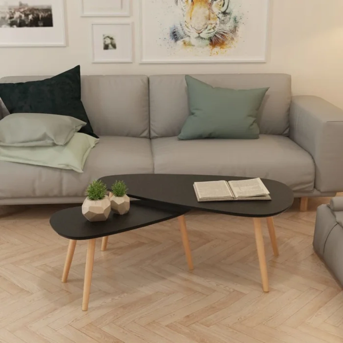 Dubby Oval coffee table - 2 pieces - Image 5