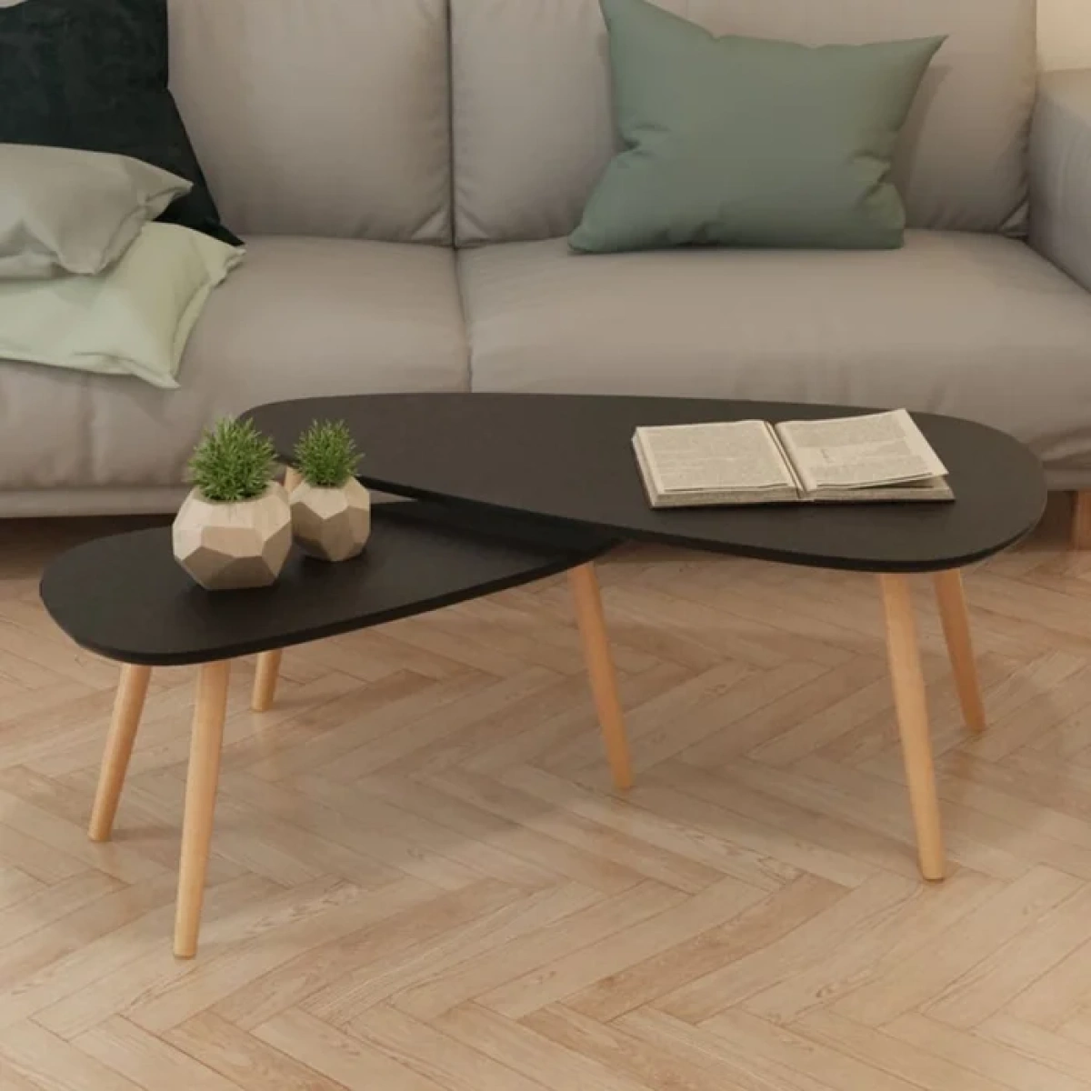 Dubby Oval coffee table - 2 pieces - Image 6