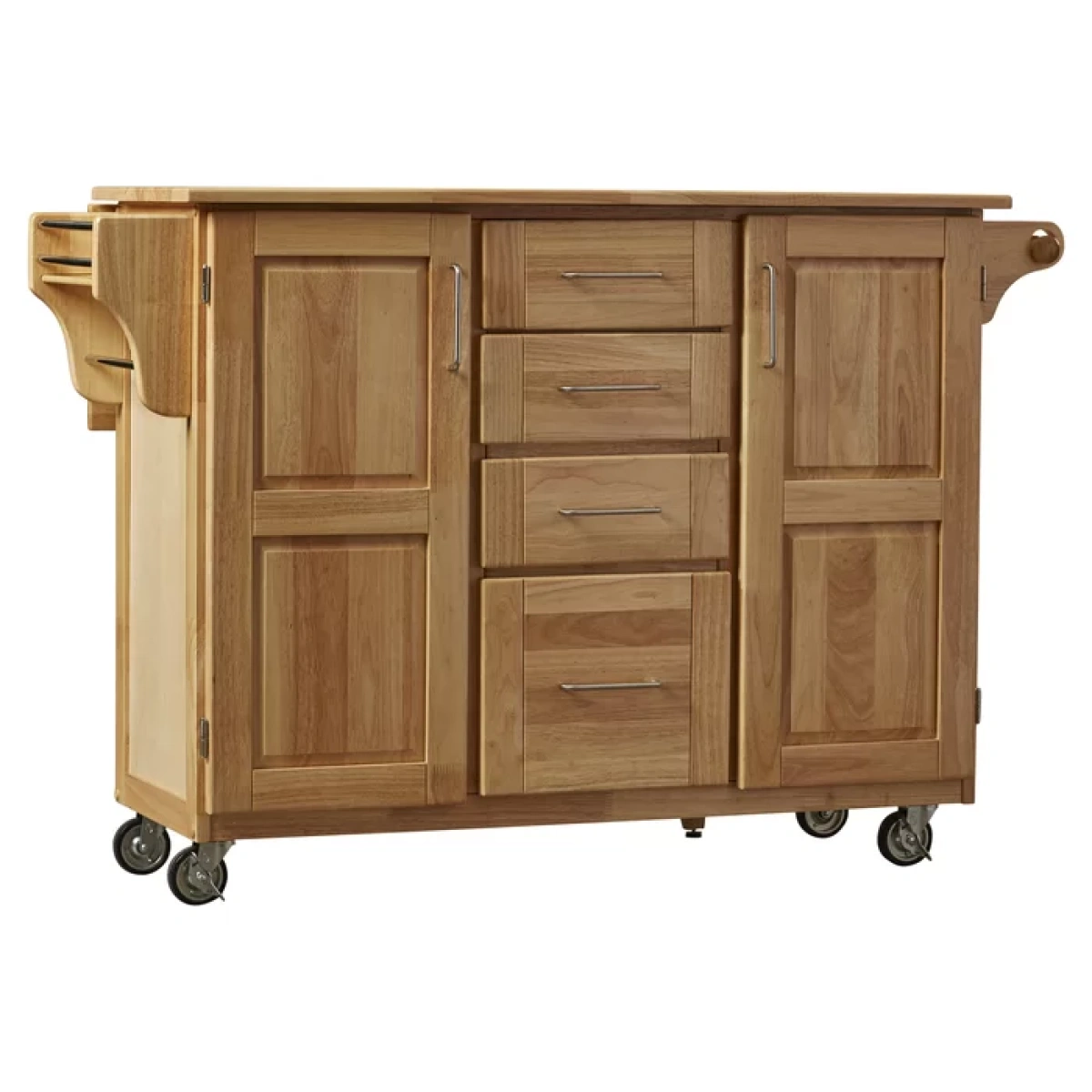 Wobbi Wooden Rolling Kitchen Island - Image 3