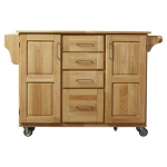 Wobbi Wooden Rolling Kitchen Island - Image 5
