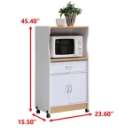 Sandi Microwave Kitchen Cart - White - Image 5
