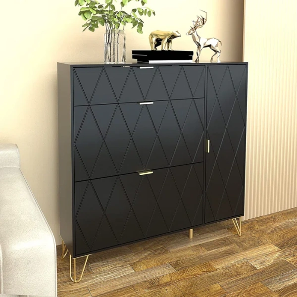 Crivi Wood Shoe Storage Cabinet