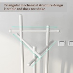 Antique Wooden Rotary Coat Rack Stand with 3 Shelves - Image 7
