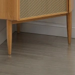 Hutch Natural Corner Cabinet 2-Door with Rattan - Image 5